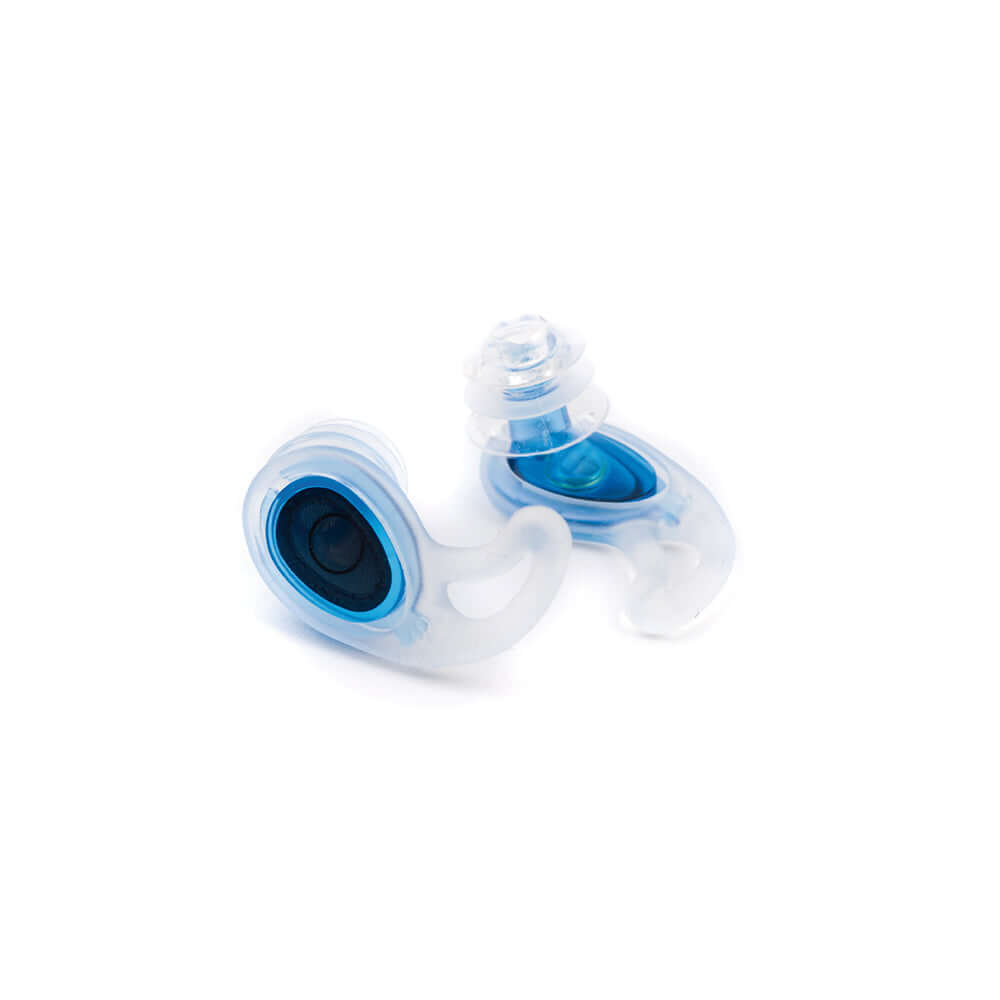 Protective ear plugs for water use close up